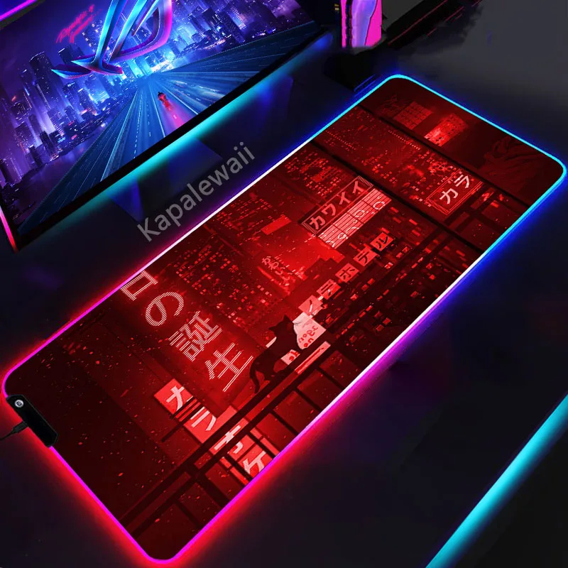 

RGB Neon Mouse Pad Glowing USB LED Mousemat Grande Mousepad Game Mouse Mat Mausepad Desk Mat Gaming Pc Accessories Keyboard Pads