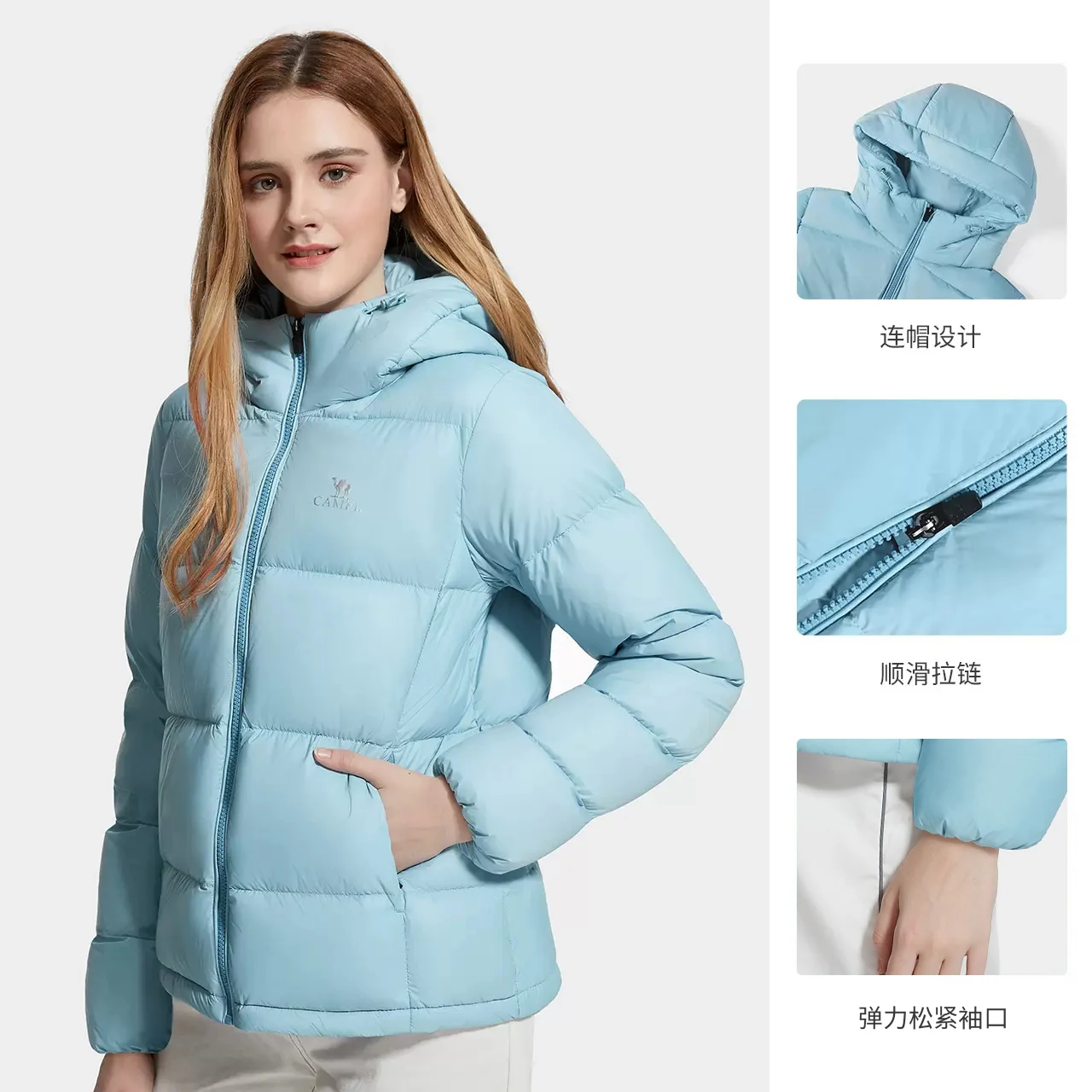 Down Jackets Warm Hooded Thickened Bread Hiking Jacket for Men Women GOLDEN CAMEL down jackets