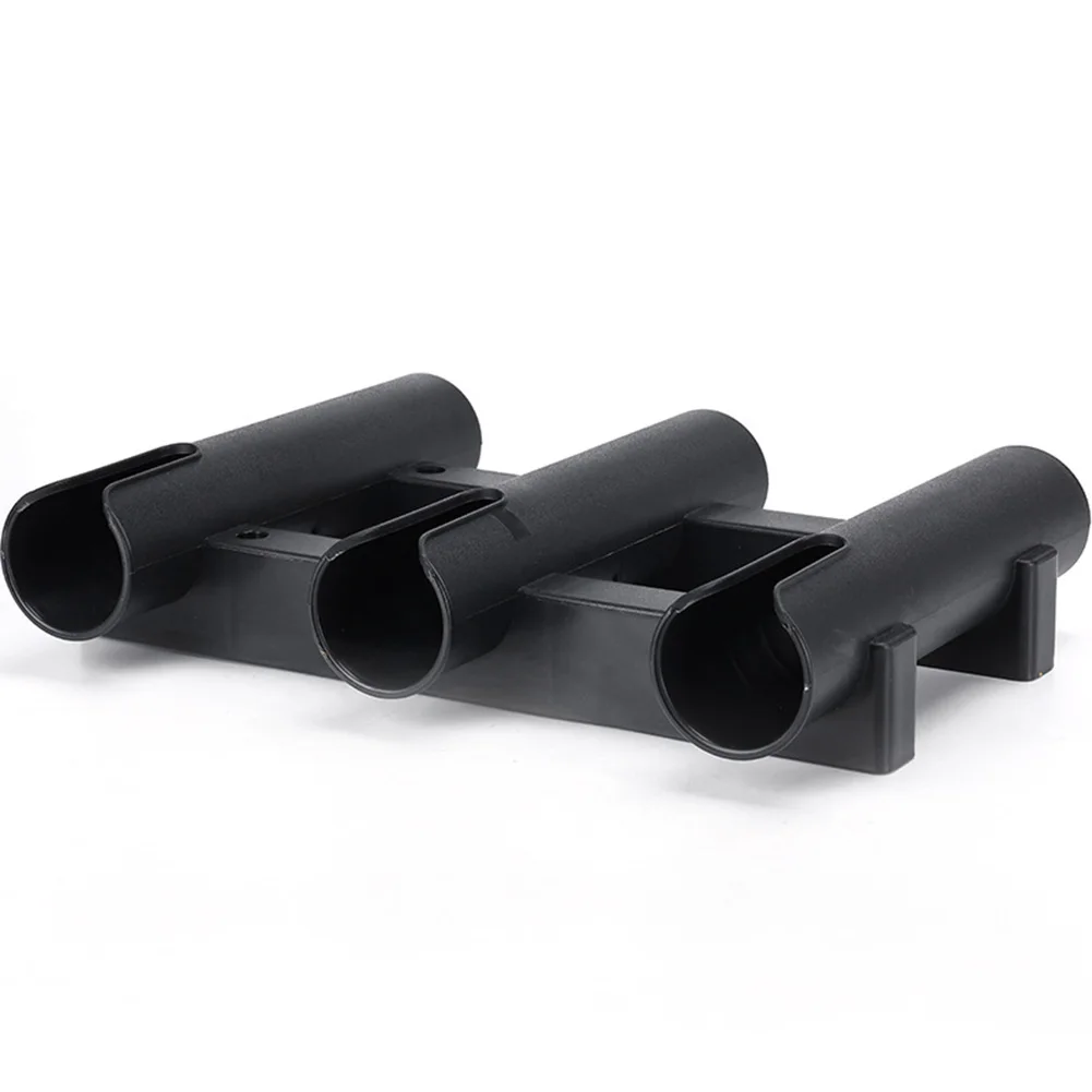 3 Tubes Link Wall Mounted Fishing Rod Holders Boat Rod Holders Plastic Fishing Rod Racks for Boat Garage Storage