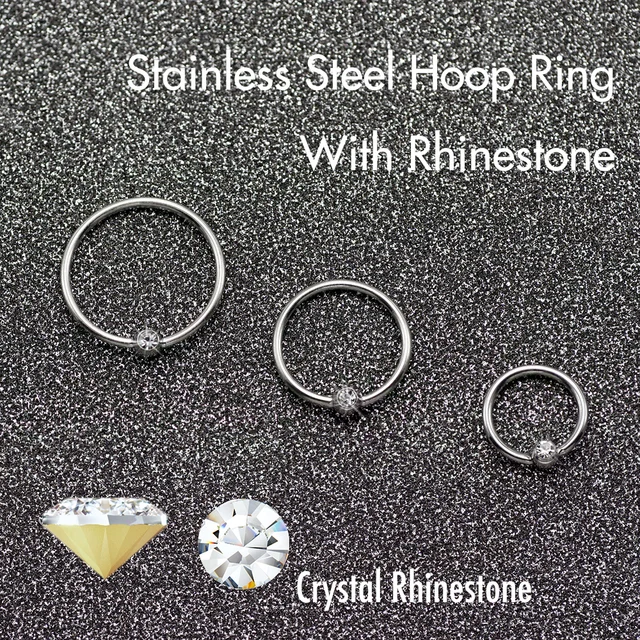 2 Anelli Per Piercing Naso/Orecchio - Acciaio Inossidabile 316L, 8mm/10mm, Argento - Foto 11