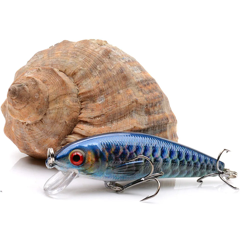 1 Stück 8 cm 8,7 g Crankbait-Angelköder, schwarzer Minnow-Spinnköder zum Angeln, schwimmender Wobbler, schwimmender Köder mit Rasselkugeln – Detail 7
