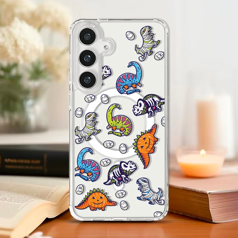 Adorable Dinosaur Magnetic Phone Case with Magsafe Compatibility