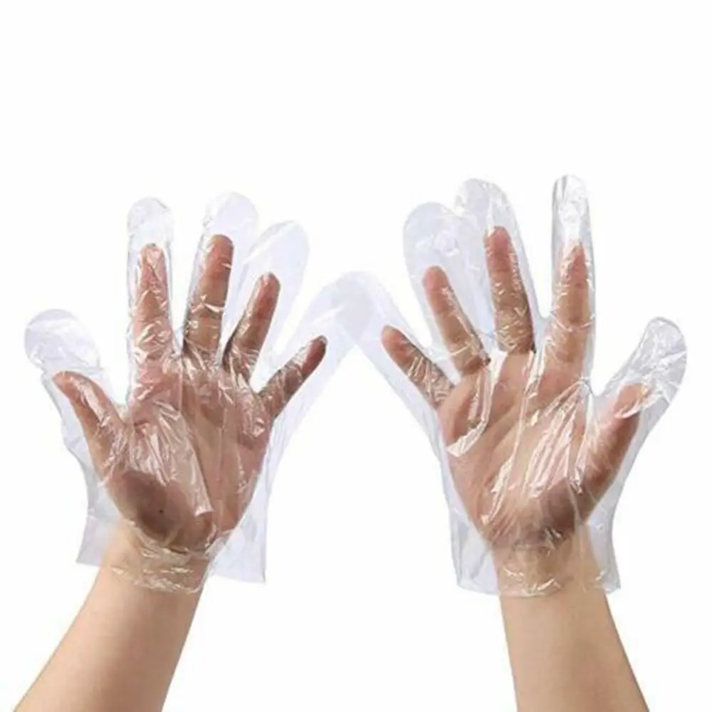 Eco-friendly Plastic BBQ Home Safety Vegetable Clean Restaurant Accessories Disposable Gloves Food Gloves Kitchen Supplies