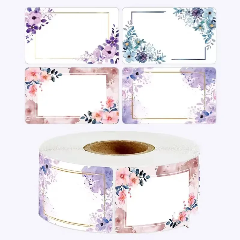 50-250pcs neue Blumen Name Lables Sonnenblumen kleine Verpackung Aufkleber Roll Pack hausgemachte Aufkleber Rolling Lables