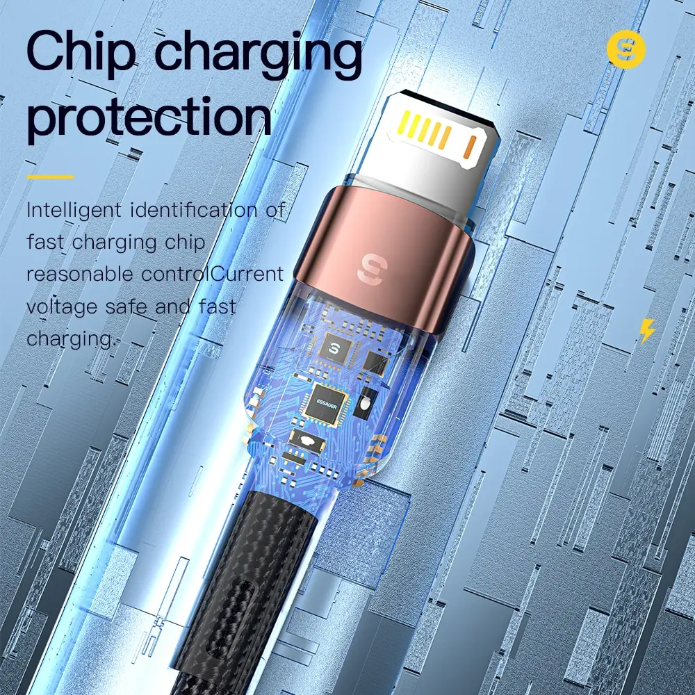 Essager High-Speed USB Charging Cable for iPhone - 2.4A Durable Charger Cord