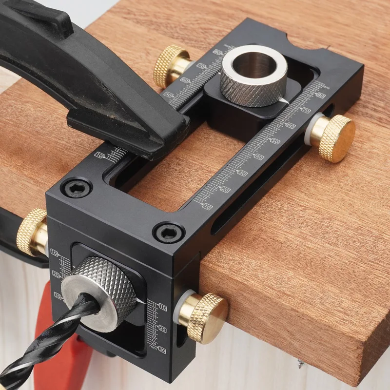 

6/8/10/12mm Hole Punch Locator Flat Screw Woodworking Drill Jig Baby Bed Crib Screws Hardware Drill Guide for Beds Headboards Ch