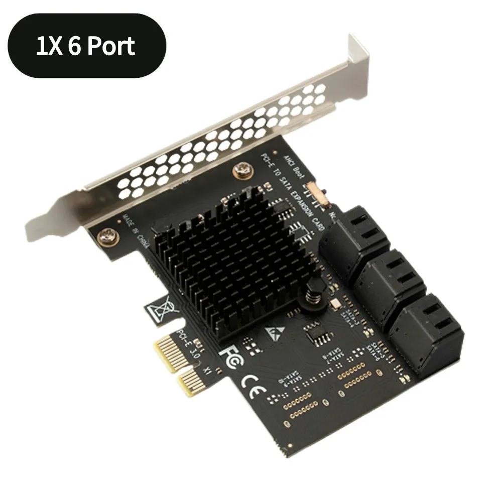 PUSOKEI Scheda PCI-E A SATA 3.0 – 8 Porte, Controller Marvell 88SE92xx, Supporto 6Gbps, AHCI, Hot Plug, Per PC Windows E Linux