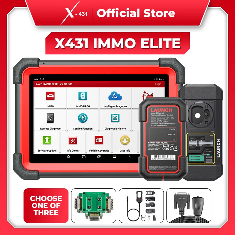 

X-431 IMMO Elite LAUNCH Key Programmer Auto Diagnostic Scanner Keys Programming Coding Tool Immobilizer Car All Key Lost X431