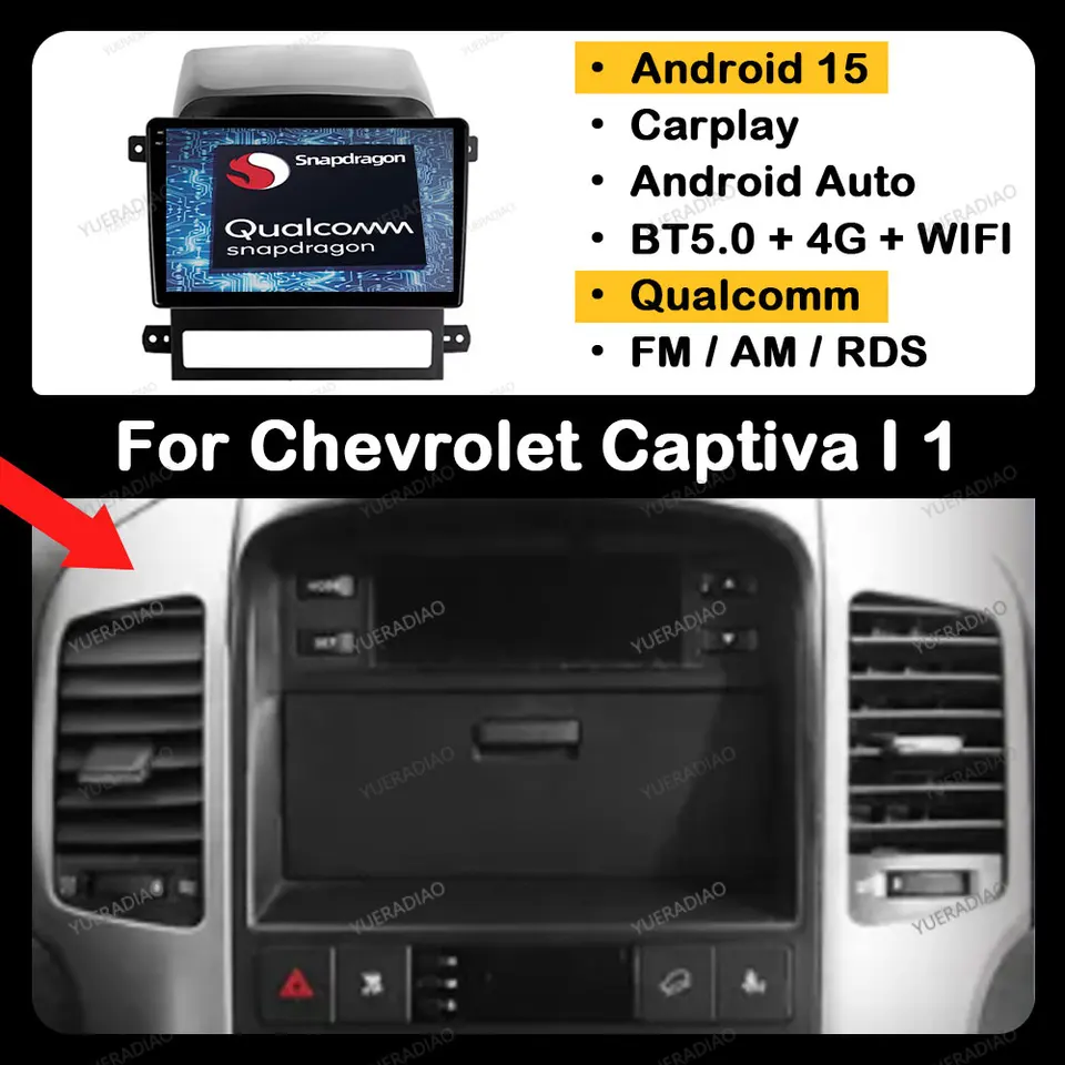 Chevrolet Captiva | Android 14 | Autoradio | 2006 t/m 2012 | Carplay & Android Auto
