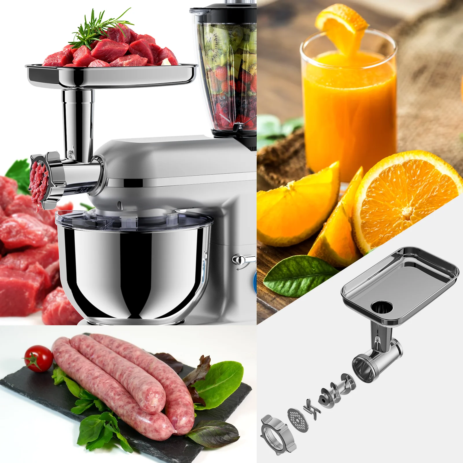 5in1 Multifunction 5.5L Electric beater bakery amasadoras LCD display food mixing stand dough mixer for kitchen househould 4