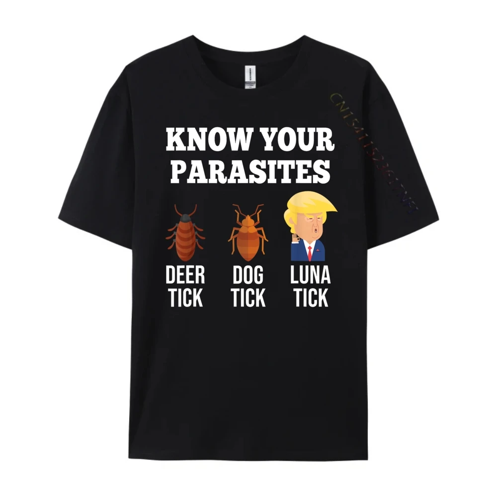 Know Your Parasites AntiTrump Funny TICK Resist Fashion T Shirt Men Couples Short Sleeve Tee Man Tops Tees Harajuku