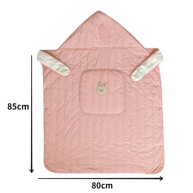 Winter Baby Stroller Blanket Newborn Trolley Cotton Warm Thick Cover Swaddle Wrap Windproof Fleece Quilt Kids Straps Blankets