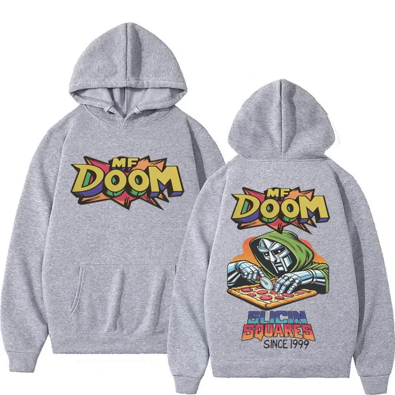 Felpa Con Cappuccio MF Doom Oversize Unisex, Stampata, Poliestere, Stile Streetwear Harajuku, Taglie Da XXS A 3XL