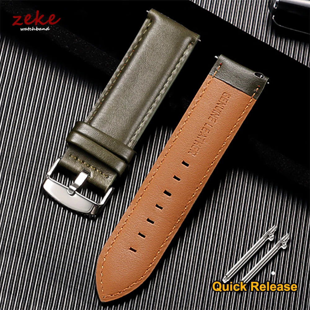 Premium Calfskin Leather Watch Band | Business Style Soft Wristwatch Strap