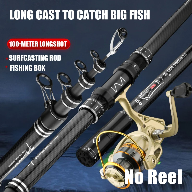 3.0 متر-4.5 متر تلسكوبي الصيد رود الكربون المحمولة الغزل قصبة صيد خشبية لقارب المياه المالحة المياه العذبة تصفح baitcasting قضيب