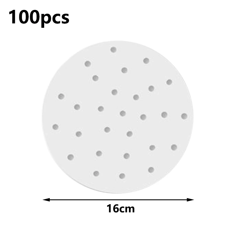 100-Pack Non-Stick Oil-Proof Baking Paper for Air Fryers and Steamers