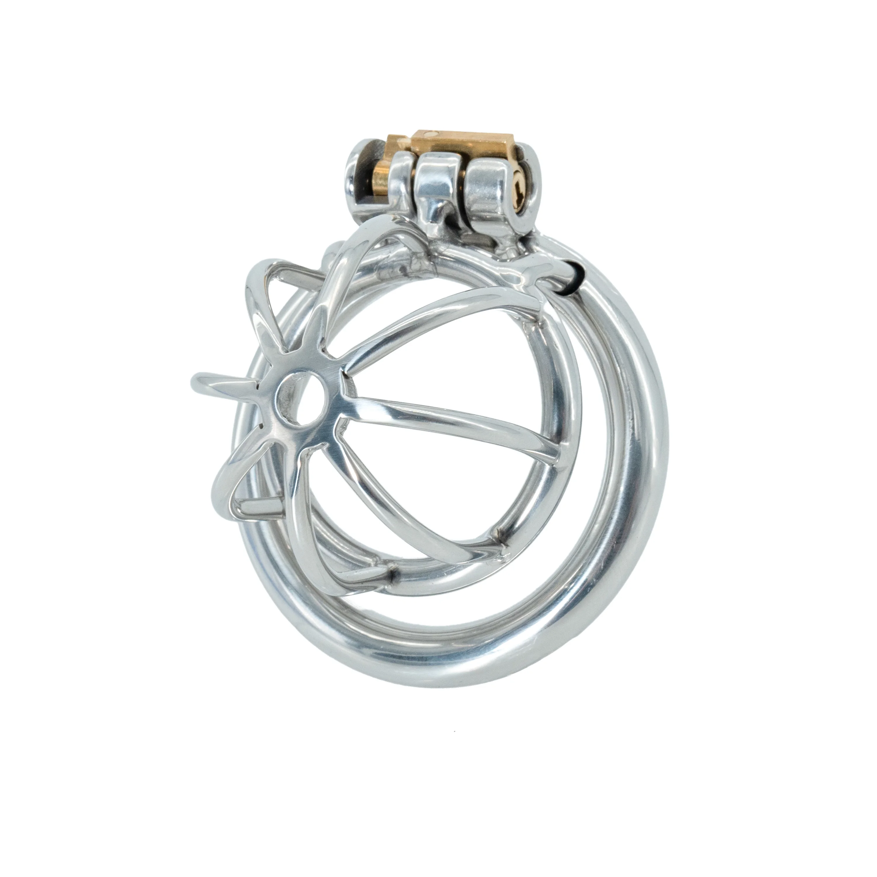 Stainless steel CB chastity lock penis restraint cage for abstinence in BDSM