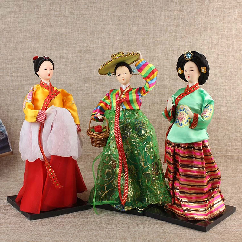 

12inch Korean Hanbok Kabuki Oriental Doll Geisha Figurine Statue Decor Boys Girls Gifts Toys Hobbies Display Decoration Ornament