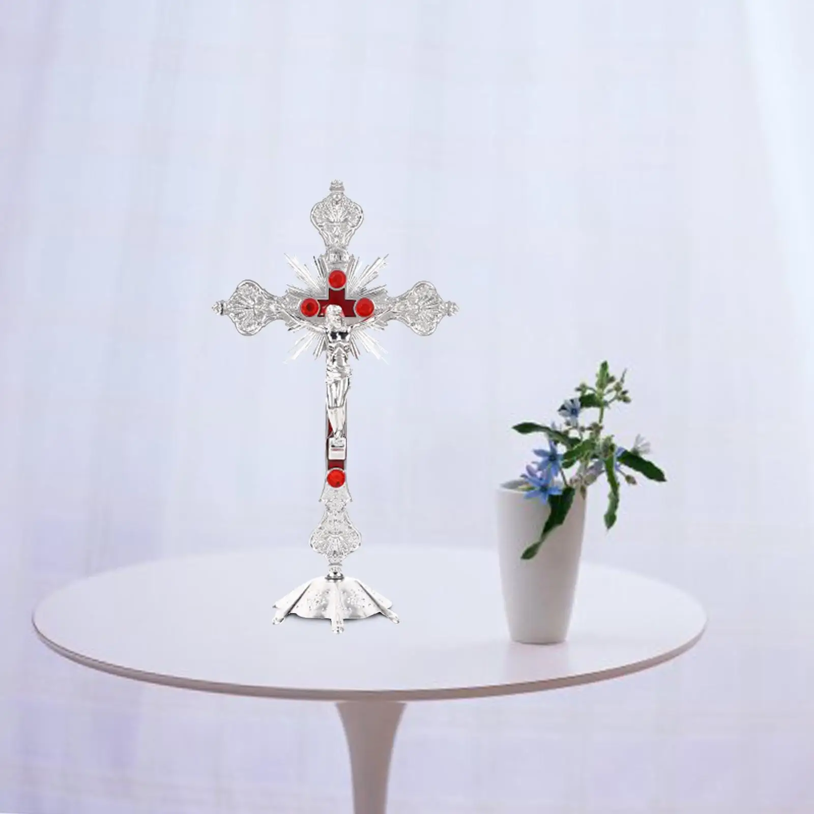 Jesus Christ cross religious decor in multiple finishes