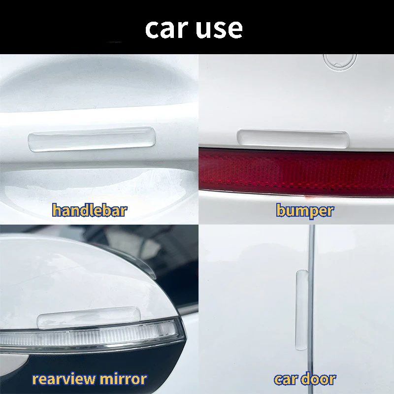 Car Door Edge Transparent Anti Scratch Protection Strips Rearview Mirror Anti-collision Protector Sticker Bumper Scuff Plate Bar car door edge protector
