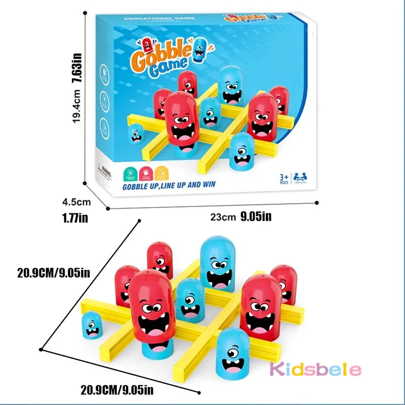Parent-child Interactive Toys Tic Tac Toe Game Funny Games for Kids Family Friends Suitable Party Toys Big Eat Small Game 4