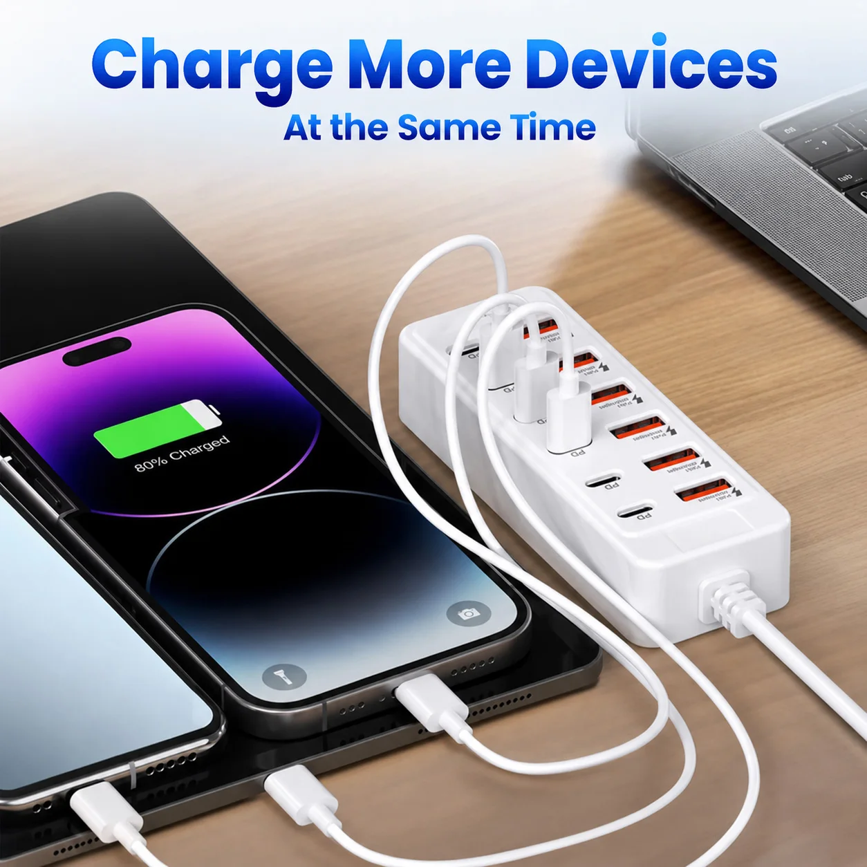รูปสินค้า แท่นชาร์จ USB 12 พอร์ต ชาร์จเร็ว สำหรับมือถือและโน๊ตบุ๊ก