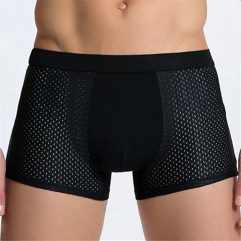 New Underwear Men Boxers Mens Brand Sexy Mens Underwear U Convex boxer short soft Luxury Breathable Belt Shorts Modal
