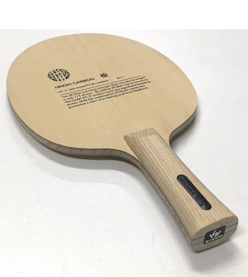 SANWEI HC3S Hinoki Carbon Tischtennisschläger OFF+ Ping-Pong-Klinge für schnelles Angriff mit Schlaufe – Detail 2