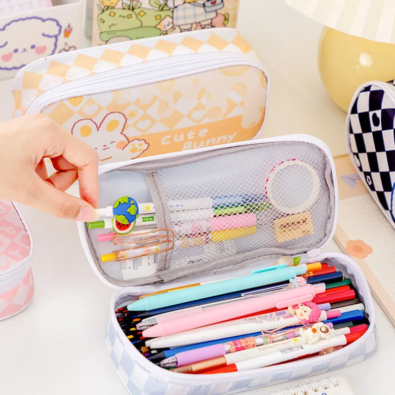 Capacity Bear Pencil Case Kawaii Pencil Bags Love Rabbit Pencil Bag Storage  Box