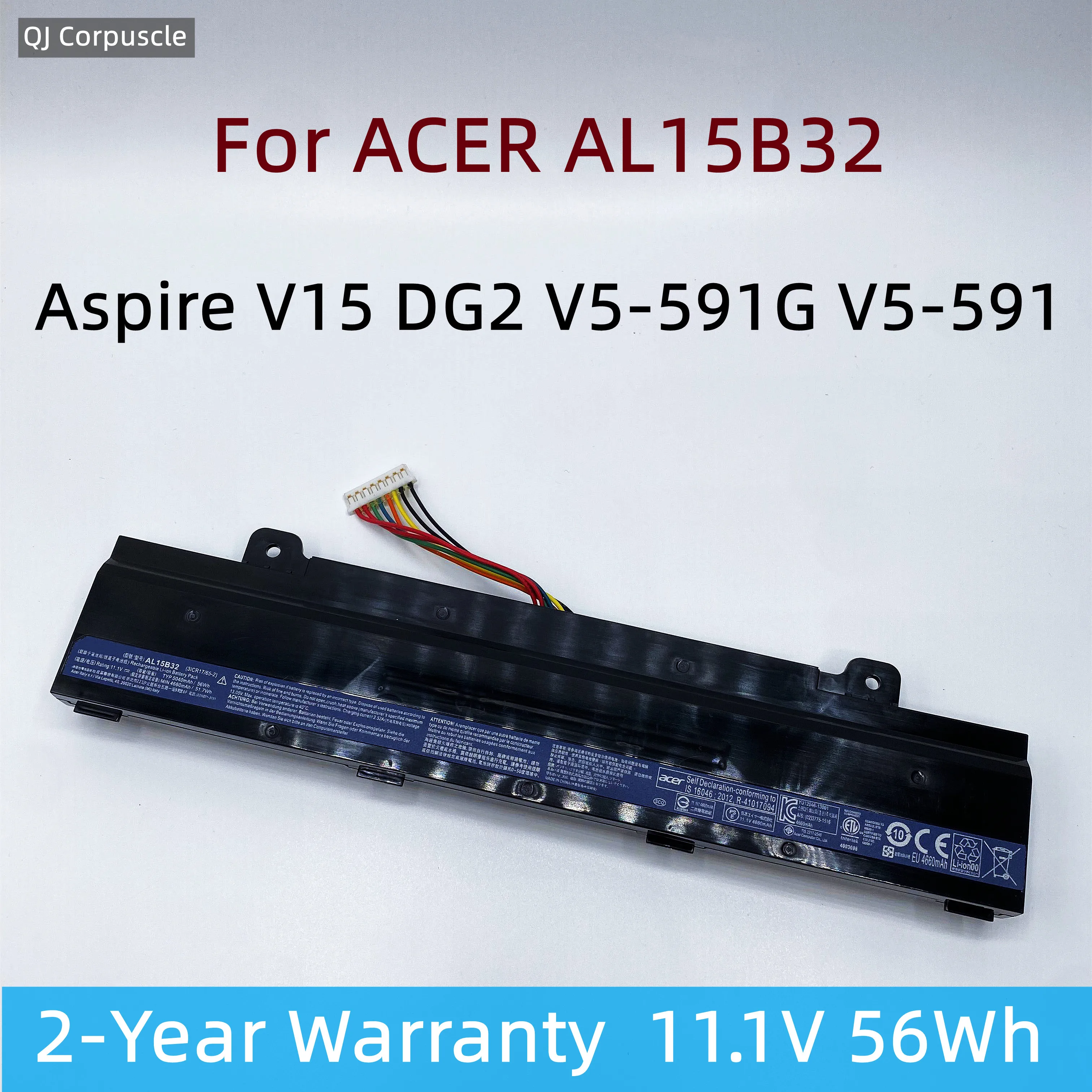 

Оригинальный аккумулятор для ноутбука AL15B32, 5040 мАч, для ACER Aspire V15 DG2, зеркальная серия, зеркальная фотобатарея N15Q12 KT.00603.011