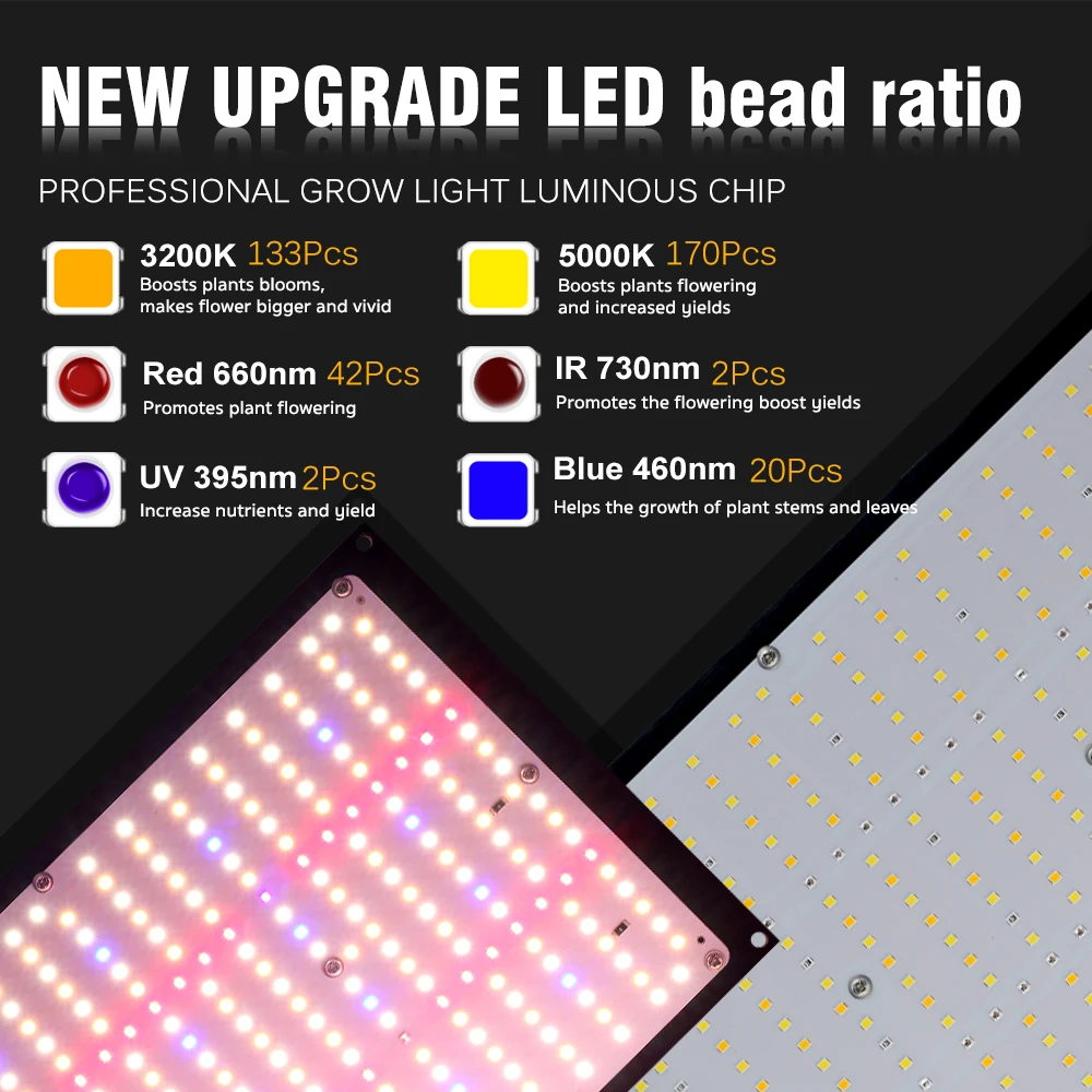 Led Grow Light 120W 240W Full Spectrum Dimmable Phytolamp LM301H Chips for plants in grow tent greenhouse grow box led grow light grow light