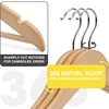 5/10/20Pack Premium Wooden Hangers,Durable Coat Rack with Chrome Swivel Hook for Closet,Retro Solid Wood Hanger for Jackets Suit 6