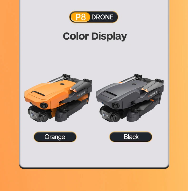 KBDFA P8 Drone, p8 drone color display orange black vaddt do