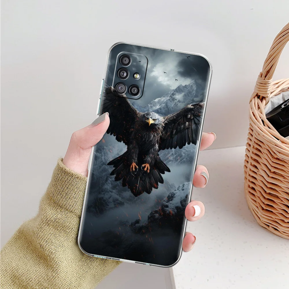 Black Eagle Pattern Phone Case - Stylish and Durable Cover
