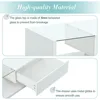 Modern Coffee Table with Tempered Glass,Small Coffee Table with High-Gloss UV Surface,2-Tier Living Room Center Table 5