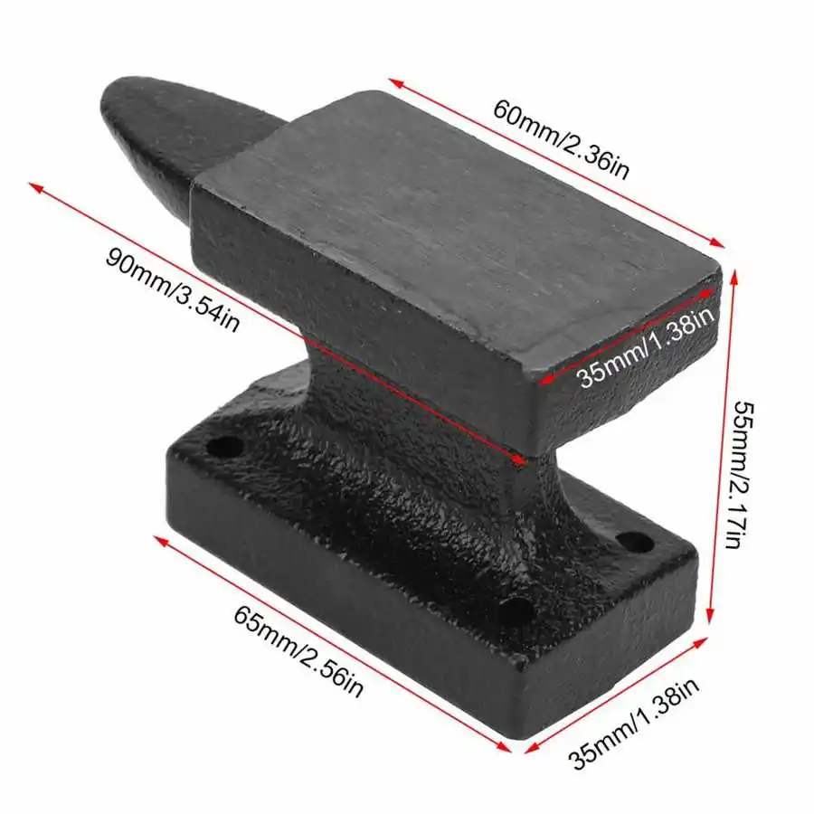 Portable Rugged Cast Iron Anvil Blacksmith Anvil Jewelry Making Tools Stable Workbench 6