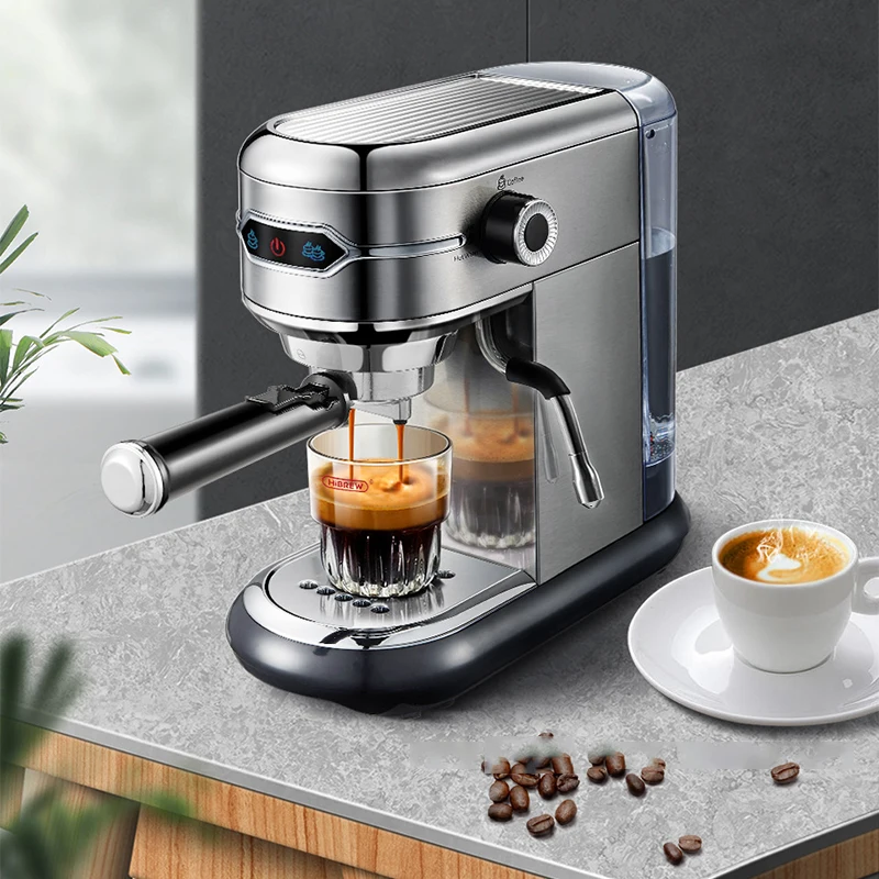 HiBREW Coffee Maker Cafetera 19 Bar Inox Semi Automatic Super Slim ESE POD&  Powder Espresso Cappuccino Machine Hot Water H11 - AliExpress