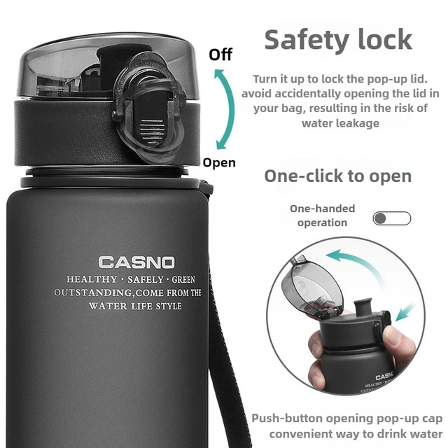 400ml/560ml Frosted Sports Water Bottle BPA Free Leak Proof Sports Water Bottle Tour Hiking Portable Outdoor Riding Gym Bottles 4