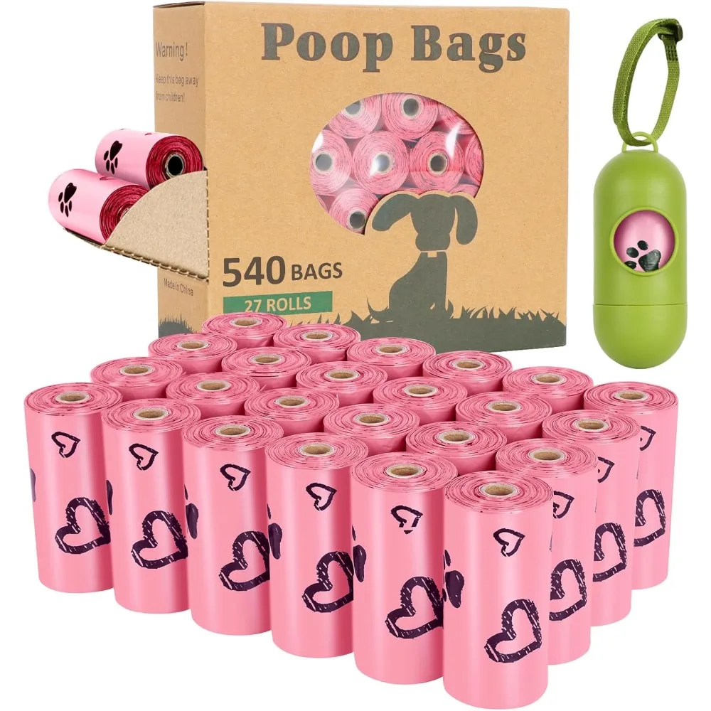 Dog Poop Bags Rolls Leak-Proof with Dispenser – 450 Count