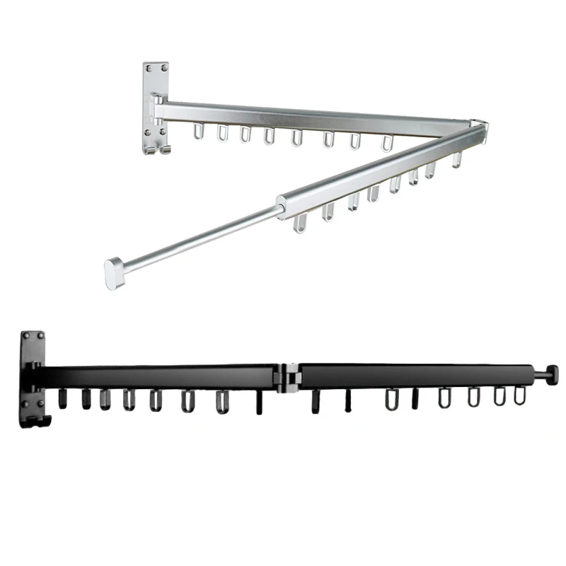 

Foldable Wall Hanging Clothes Drying Rack Indoor Balcony Retractable Clothes Hanger Towels Clothes Organizer