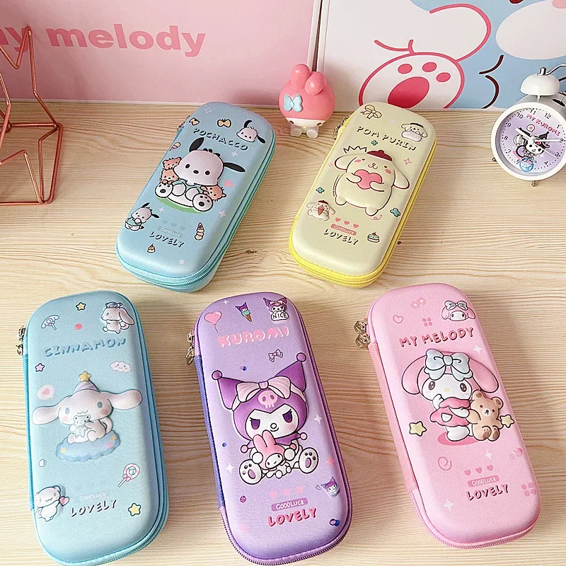 Sanrio Series Student Pencil Box Large Capacity Creative Cartoon Colored 3d Pencil Case Storage Stationery Student Supplies Gift - AliExpress 