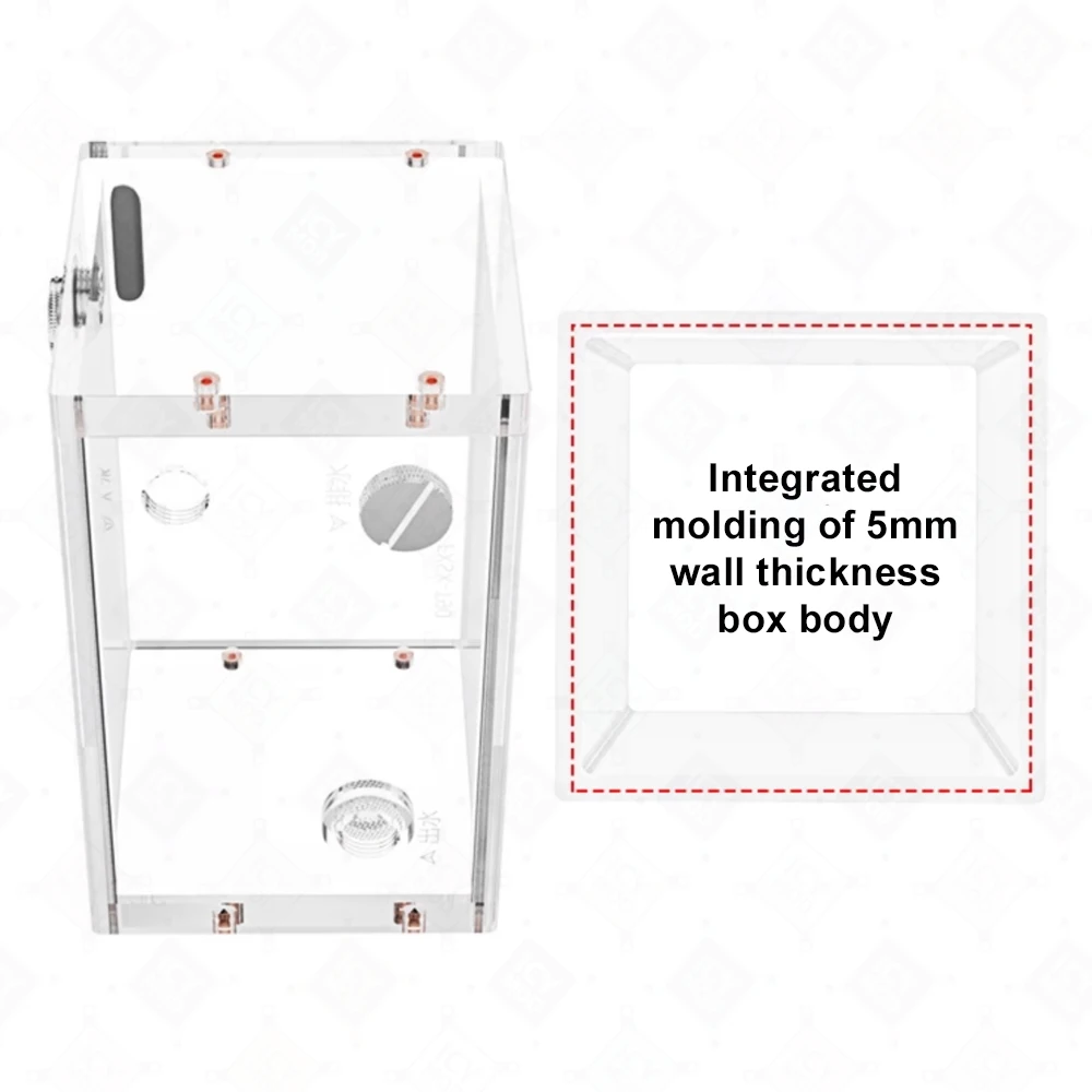 Zemod Quadrado Tanque de Armazenamento Líquido Água de Refrigeração Acrílico Tanque de Água de Filtragem Interna Corpo Principal Fxsx-t90 700ml - Imagem 5