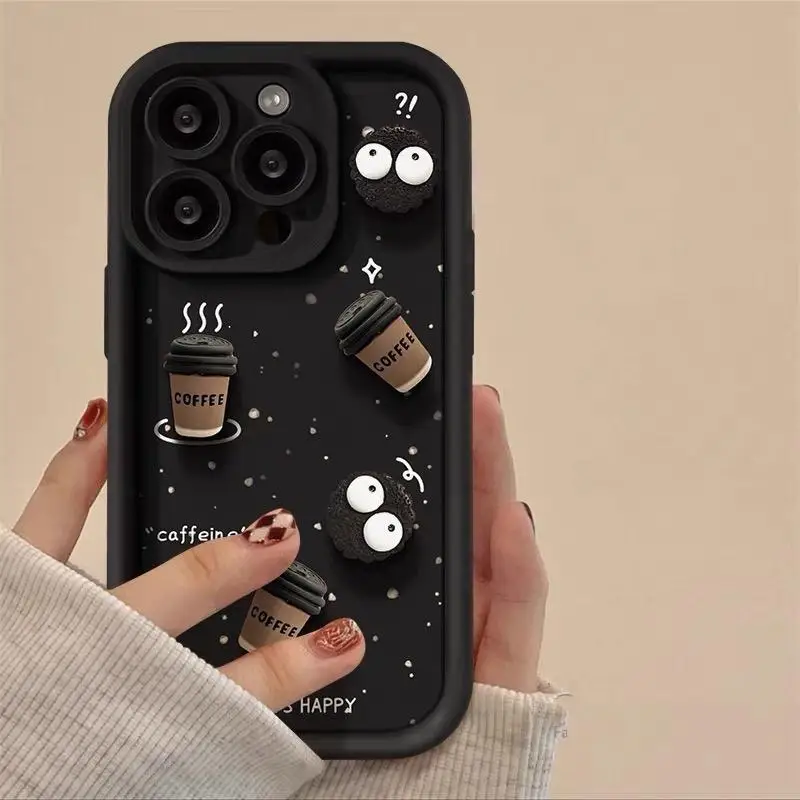 Cute DIY 3D Coffee Phone Case Cover