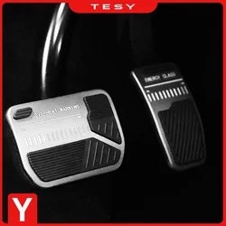 For Tesla Model Y Car Accelerator and Brake Pedal Covers Aluminum Alloy Upgraded Anti Slip Design Tesla Accessories