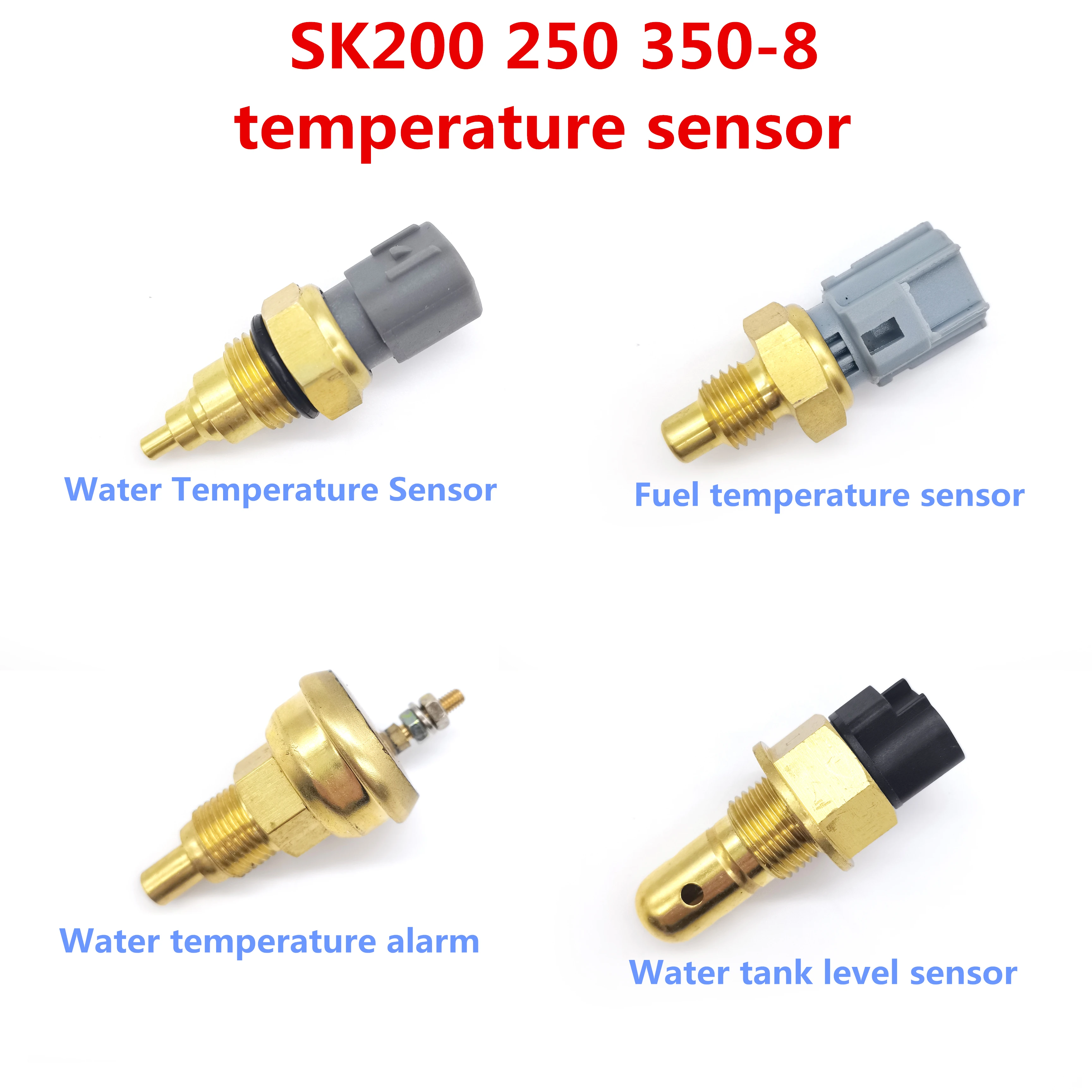 

For KOBELCO excavator SK200-8 250-8 350-8 450-8 water temperature, water level, and fuel temperature sensors. temperature alarm