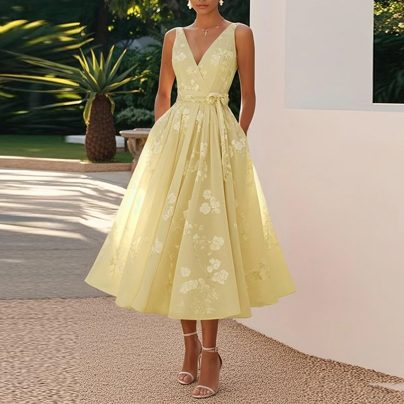 elegant formal bohemian dress Elegant Floral Women's Maxi Boho Dress