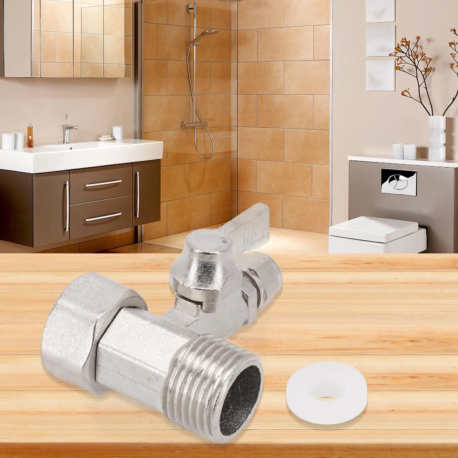 1pc RO Feed Water Adapter 1/2" To 1/4'' With Shut-Off Ball Valve Tap Tee B Water Purifier Home Appliance Accessories