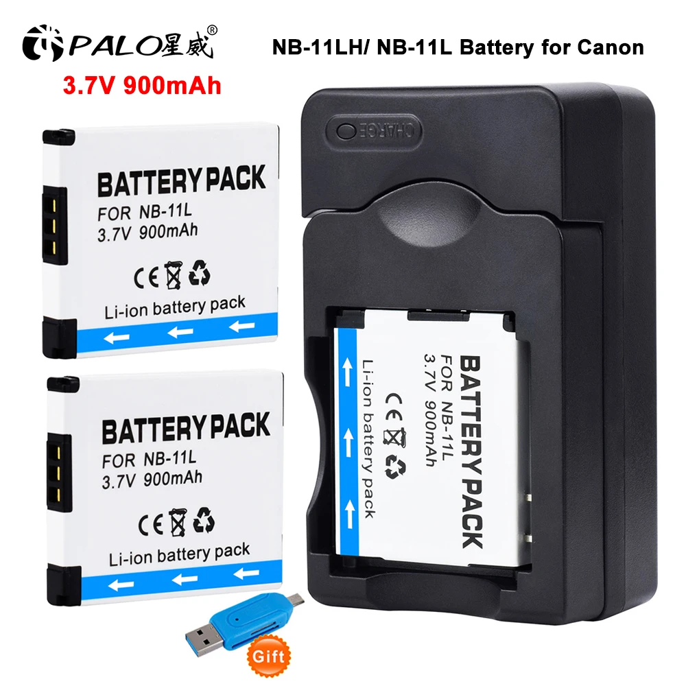Nb-11L Nb 11L Nb-11Lh Batteria + Caricabatterie Led Per Canon Powershot A2300Is A2500 A2600 A3400Is A3500Is A4000Is Elph 110 Hs, 130 Hs