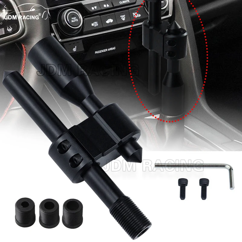 15.5cm Car Shift Extender Universal Aluminum Black Gear Shift Knob Manual Transmission Gear
