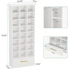 9-Tier Shoe Storage Cabinet, 71-Inch Tall Wooden Shoes Rack, Storage Cabinet with 24 Cubbies and Drawer for Closet, Shoe Rack 2